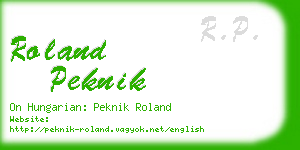 roland peknik business card